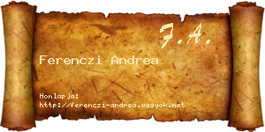Ferenczi Andrea névjegykártya